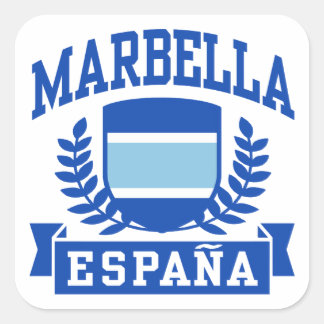 Marbella Espana Quadratischer Aufkleber