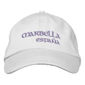 Marbella España Spanien Strand bestickt Hat Bestickte Baseballkappe (Vorderseite)