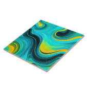 "Marbella" Gelbe Wirbel Waves Fliese (Seite)