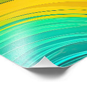 "Marbella" Gelbe Wirbel Waves Fotodruck (Ecke)