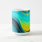 "Marbella" Gelbe Wirbel Waves Kaffeetasse (Mittel)