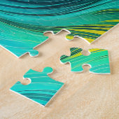 "Marbella" Gelbe Wirbel Waves Puzzle (Seite)