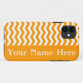 Marbella Orange Wave Zickzack mit Namen Case-Mate iPhone Hülle (Rückseite (Horizontal))