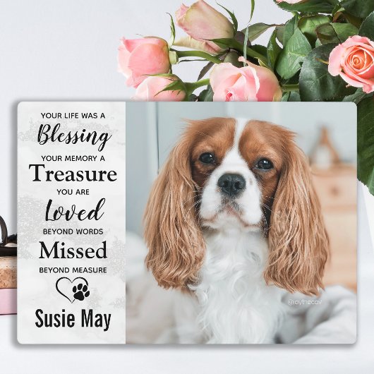 Marbella Pet Loss Keepake Pet Memorial Foto Fotoplatte
