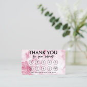 Marbella Pink Makeup Hair dank Loyalty Card Visitenkarte (Stehend Vorderseite)