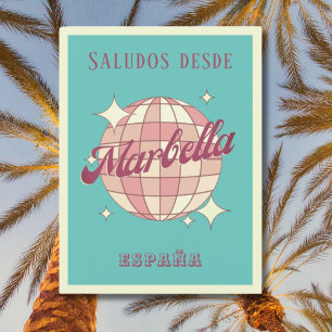 Marbella Spanien España Retro Vintage Postkarte