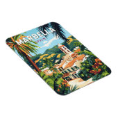 Marbella Spanien Illustration Reisen Vintag Magnet (Rechte Seite)