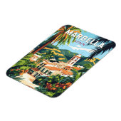Marbella Spanien Illustration Reisen Vintag Magnet (Linke Seite)