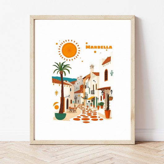 Marbella spanien urlaub mittelmeer poster