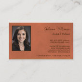 Marbella Terracotta Einfaches Berufliches Foto Visitenkarte (Vorderseite)