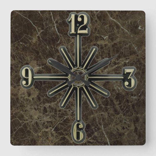 Marbella Tile Sunburst Dial Wall Uhr (Vorderseite)