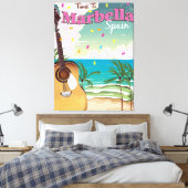 Marbella Vintages Urlaubsposter Leinwanddruck (Insitu (Schlafzimmer))