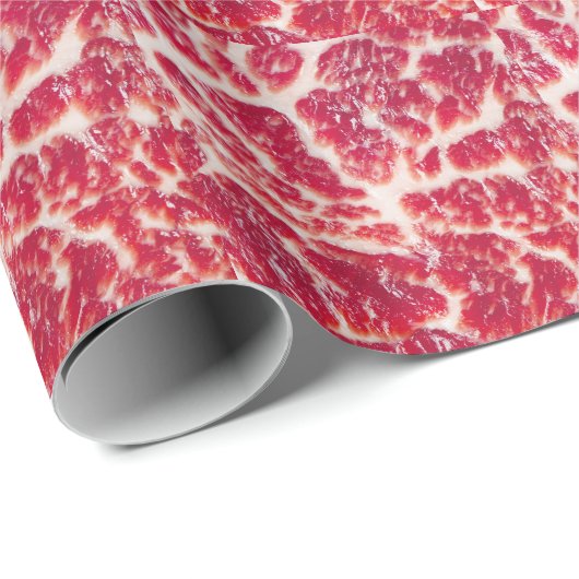 Marbellbeef Steak Texture Closeup Geschenkpapier (Rolleneckpunkt)