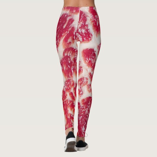 Marbellbeef Steak Texture Closeup Leggings (Rückseite)