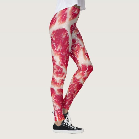 Marbellbeef Steak Texture Closeup Leggings (Rechts)