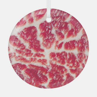 Marbellbeef Steak Texture Closeup Ornament Aus Glas