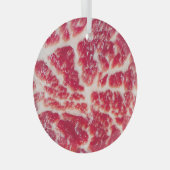 Marbellbeef Steak Texture Closeup Ornament Aus Glas (Vorderseite Rechts)