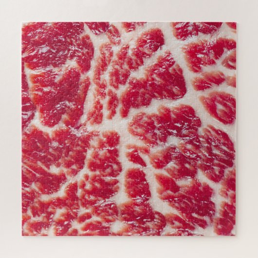 Marbellbeef Steak Texture Closeup Puzzle (Horizontal)