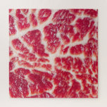 Marbellbeef Steak Texture Closeup Puzzle<br><div class="desc">Frisches Rindsteak mit marmorierter Fleischtextur nahe den Hintergrund Marbled Fleisch's Textur, die Natur Marmormeisterwerk nah. Nah-up von marmoriertem Rindensteak bietet einen reichen und strukturierten Hintergrund: Textur, Fleisch, Steak, Marmorfleisch, Rind, Makro, Roh, Hintergrund, Lebensmittel, rot, Fett, Waggyu, Angel, prim, nah up, Closeup, Stück, nicht gekocht, Waggyu Rindfleisch</div>