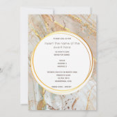 Marbellgoldgelb-orangefarbenes Agar geometrisch ru Einladung (Rückseite)