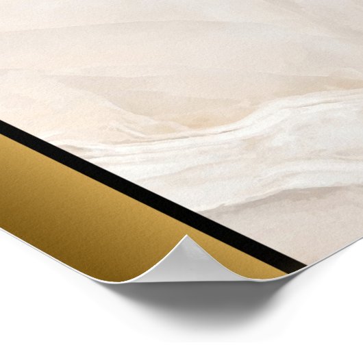 Marbellstein aus weißem Tan / Schwarzes Gold an de Poster (Ecke)