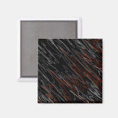 Marbile Black Red Magnet (Vorderseite/Rückseite)