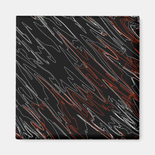 Marbile Black Red Magnet