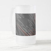 Marbile Black Red Mattglas Bierglas (Vorderseite Links)