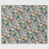 Marbile Blue Pink Lime Green Black Art Muster Geschenkpapier (Flach)