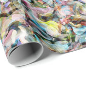 Marbile Blue Pink Lime Green Black Art Muster Geschenkpapier (Rolleneckpunkt)