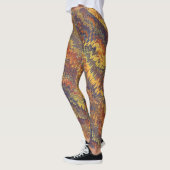 Marbile Book Endpaper Yellow Orange Blue Violet Leggings (Links)