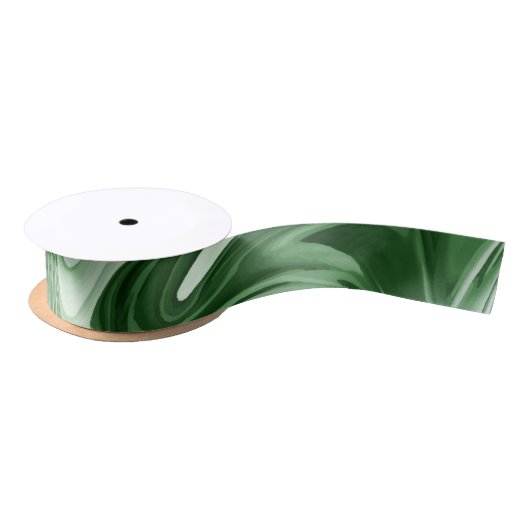 Marbile Paint Christmas Colors Green Gift Wrap Satinband (Spule)