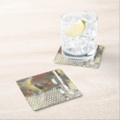 Marbile Pixel II Rechteckiger Pappuntersetzer (Vor Ort)