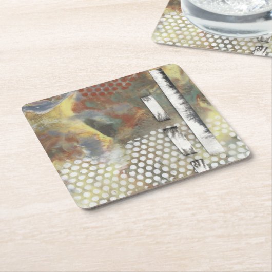 Marbile Pixel II Rechteckiger Pappuntersetzer (angewinkelt)