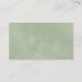 Marbile Sage Green Einfaches Berufliches Foto Visitenkarte (Rückseite)