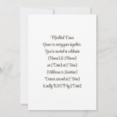 Marbile Vows | Chic Lines Einladung (Rückseite)