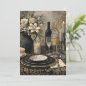 Marbile Vows | Elegante Erde Einladung (Stehend Vorderseite)