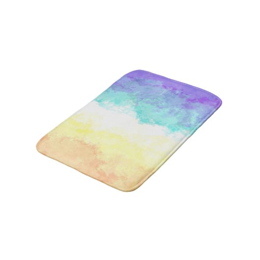 Marbile Wirbel Boho Abstrakt Genderfaun Pride Flag Badematte (Schrägansicht)