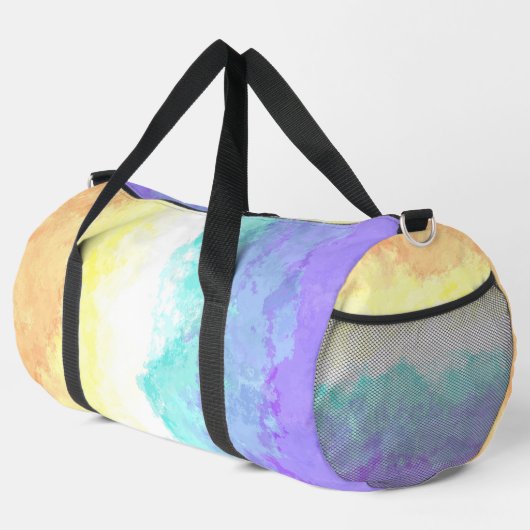 Marbile Wirbel Boho Abstrakt Genderfaun Pride Flag Duffle Bag (Rechte Ecke)