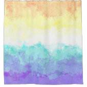 Marbile Wirbel Boho Abstrakt Genderfaun Pride Flag Duschvorhang (Vorderseite)