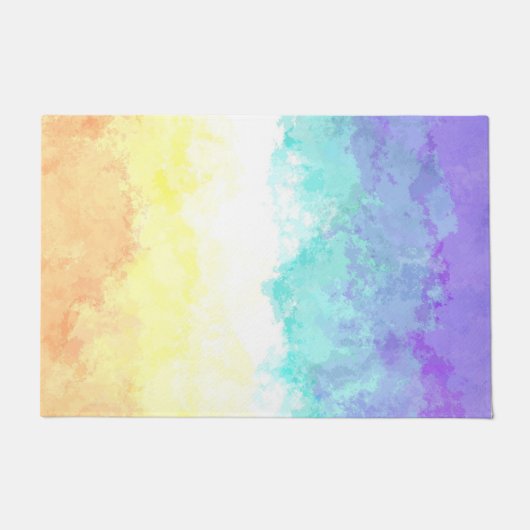 Marbile Wirbel Boho Abstrakt Genderfaun Pride Flag Fußmatte (Vorderseite)