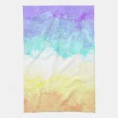 Marbile Wirbel Boho Abstrakt Genderfaun Pride Flag Geschirrtuch (Vertikal)