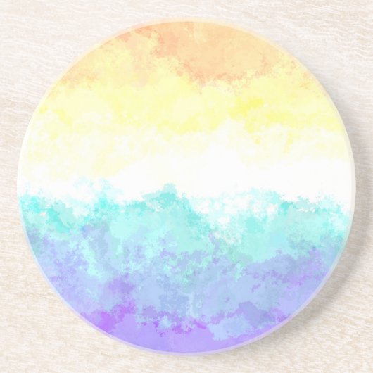 Marbile Wirbel Boho Abstrakt Genderfaun Pride Flag Getränkeuntersetzer (Vorne)
