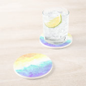 Marbile Wirbel Boho Abstrakt Genderfaun Pride Flag Getränkeuntersetzer (Seite)