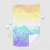 Marbile Wirbel Boho Abstrakt Genderfaun Pride Flag Golfhandtuch (Insitu)