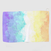 Marbile Wirbel Boho Abstrakt Genderfaun Pride Flag Golfhandtuch (Horizontal)