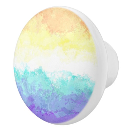 Marbile Wirbel Boho Abstrakt Genderfaun Pride Flag Keramikknauf (Rechts)