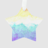 Marbile Wirbel Boho Abstrakt Genderfaun Pride Flag Ornament (Rückseite)