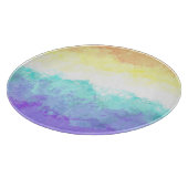 Marbile Wirbel Boho Abstrakt Genderfaun Pride Flag Schneidebrett (Ecke)