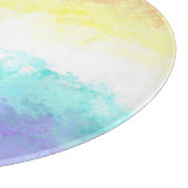Marbile Wirbel Boho Abstrakt Genderfaun Pride Flag Schneidebrett (Ecke)